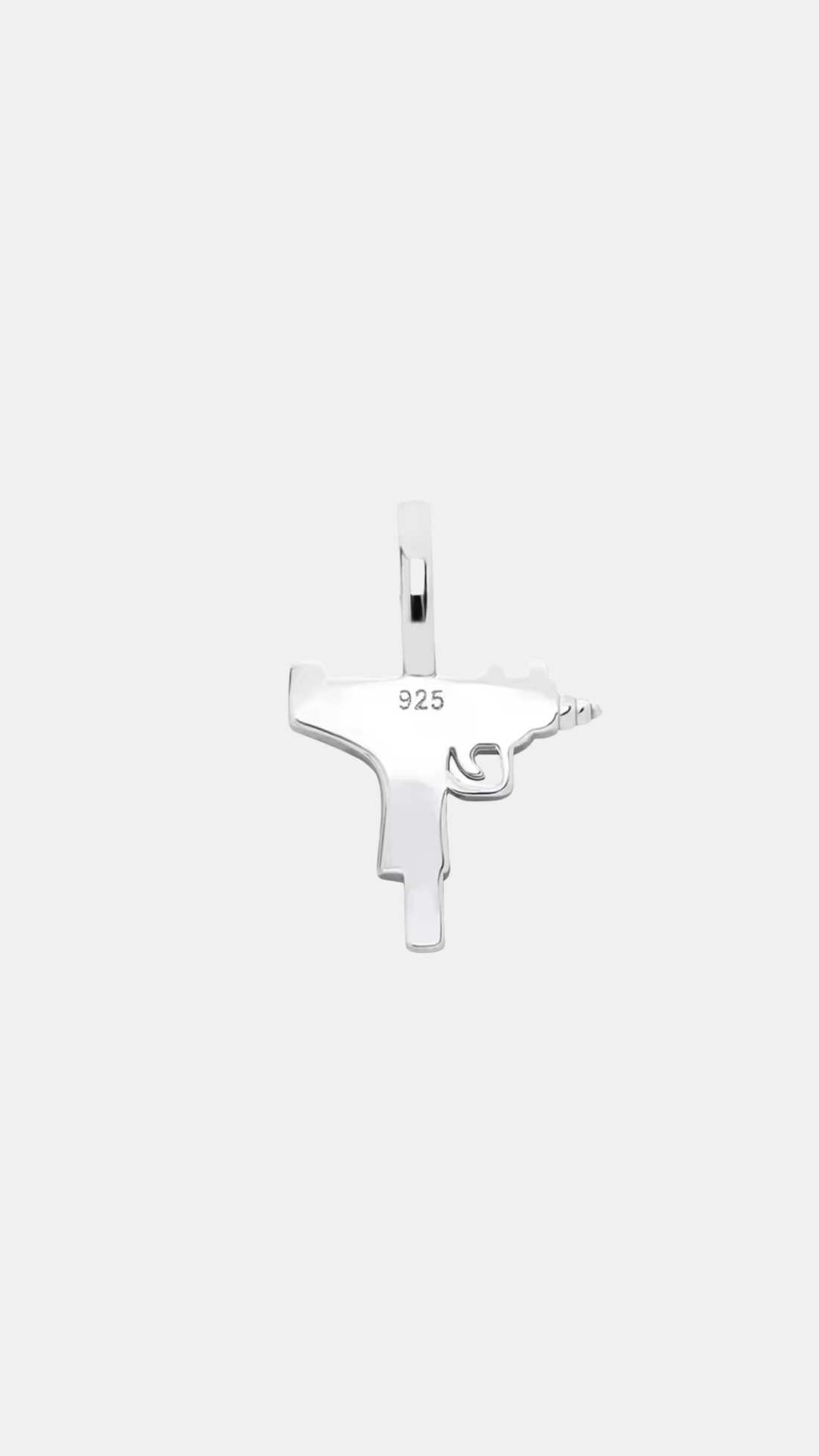 Gun pendant 925 silver