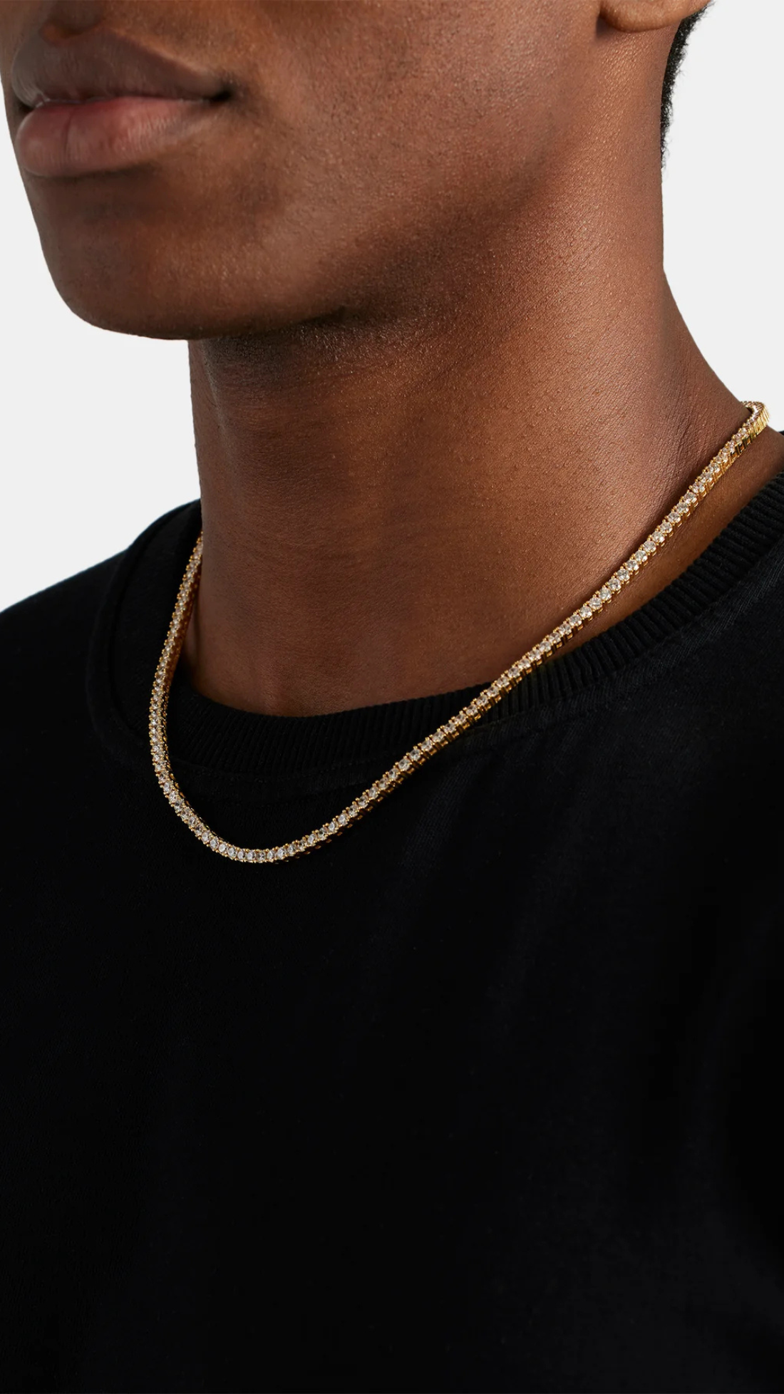 Gold tennis chain