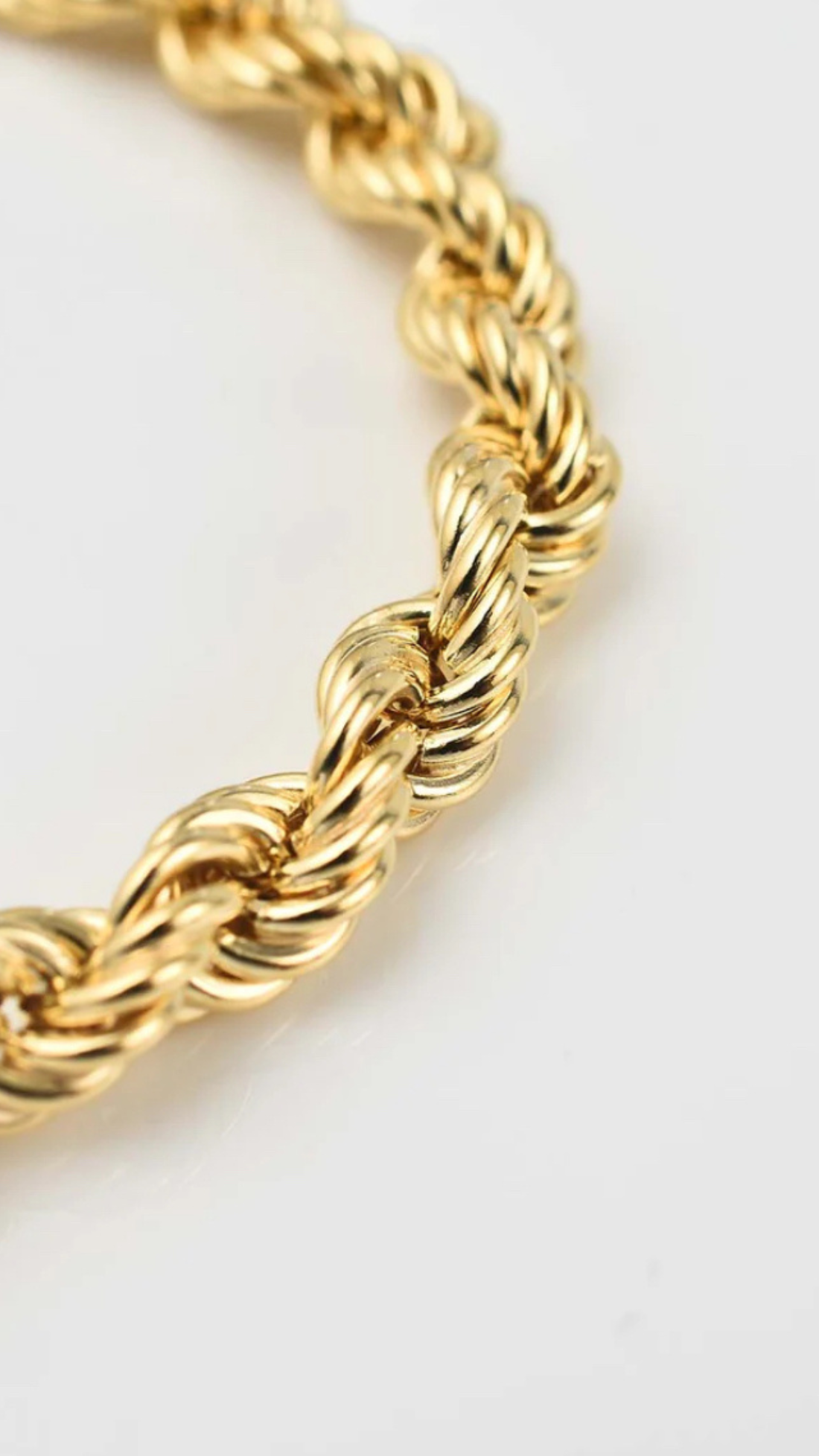 Rope gold bracelet 4mm