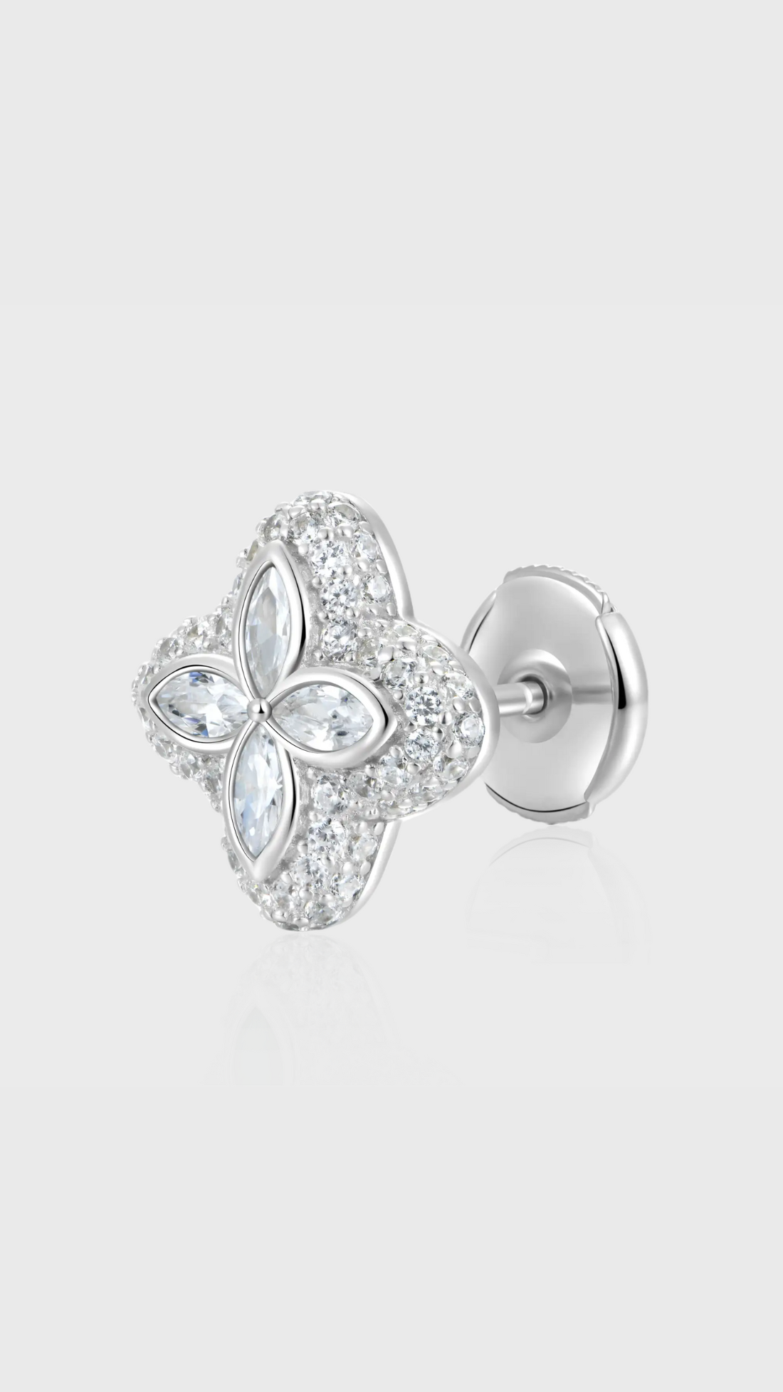 Clover Earrings -White