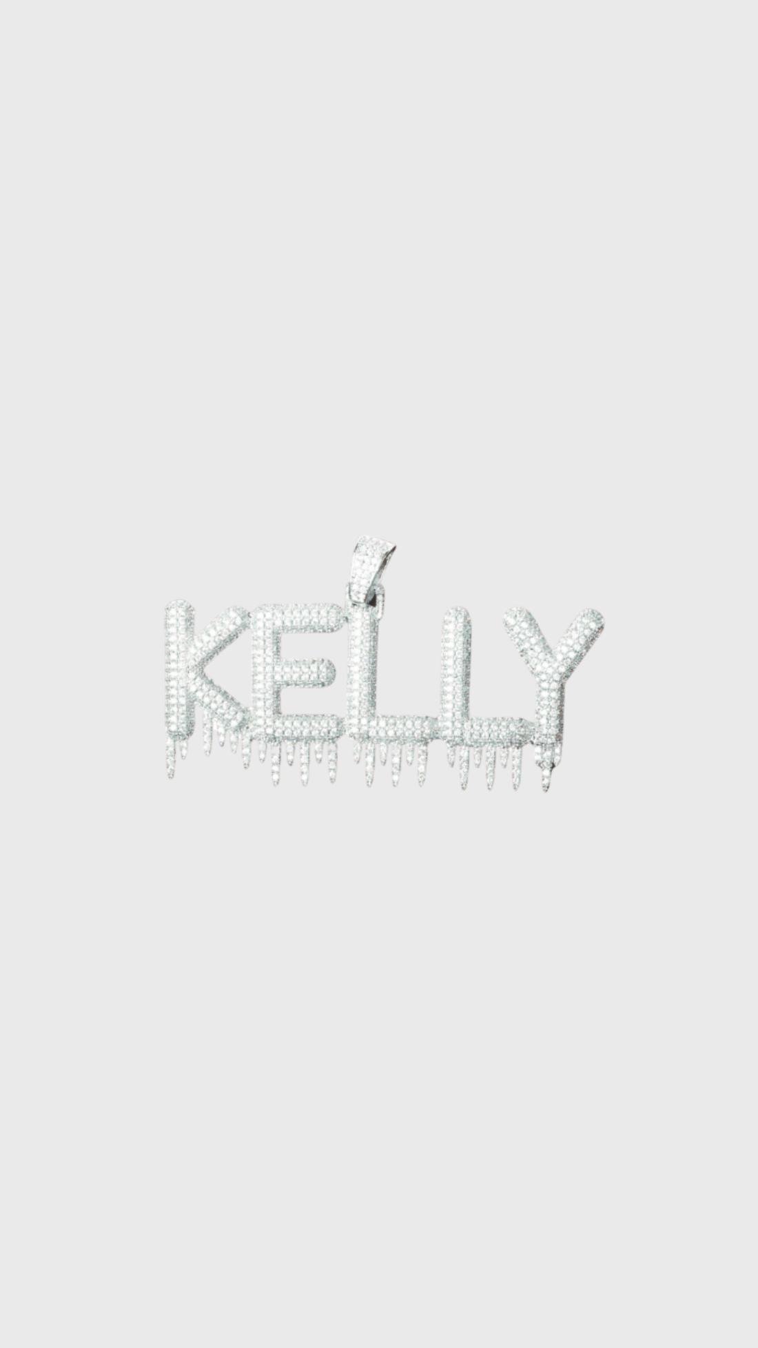 Frosted Letters Pendant