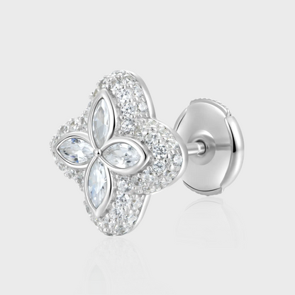 Clover Earrings -White