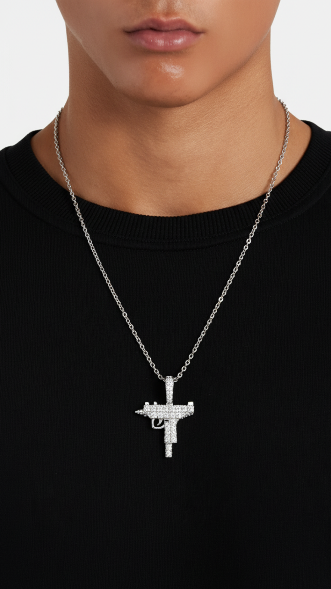 Gun pendant 925 silver