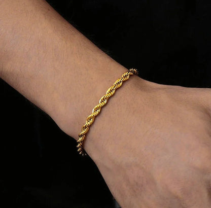 Bracelet Rope gold 4mm