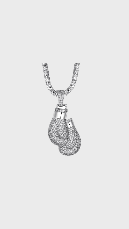 Silver Boxing Gloves
