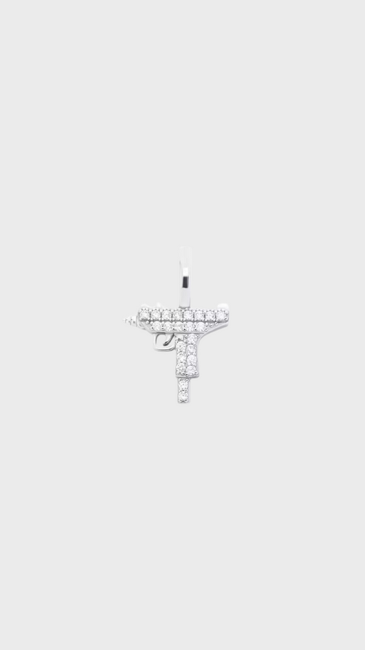 Gun pendant  argent 925