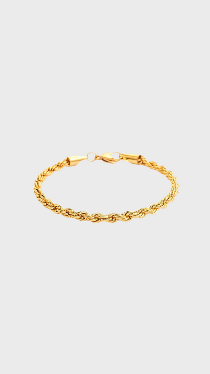Rope gold bracelet 3mm 