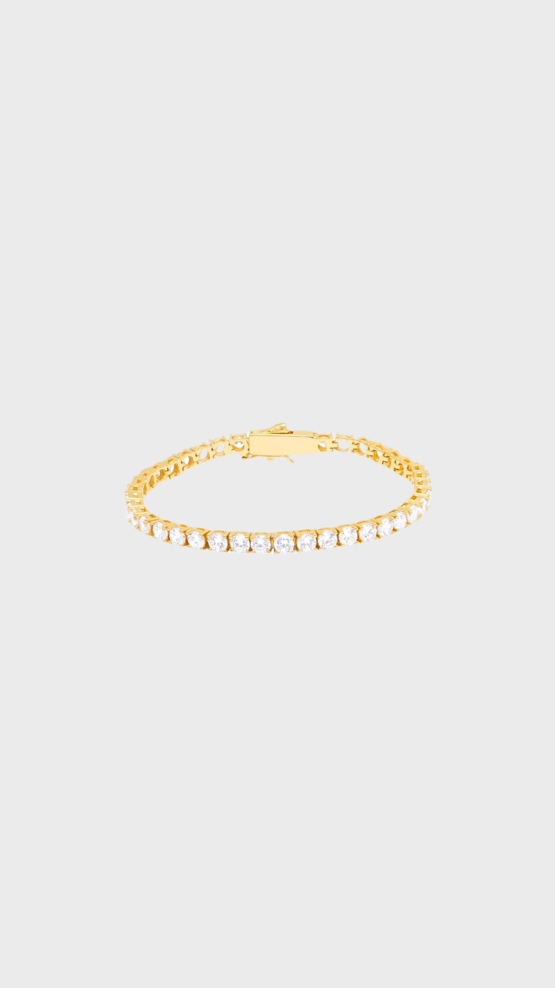 Gold tennis bracelet