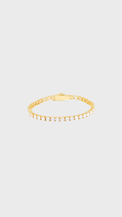 Gold tennis bracelet