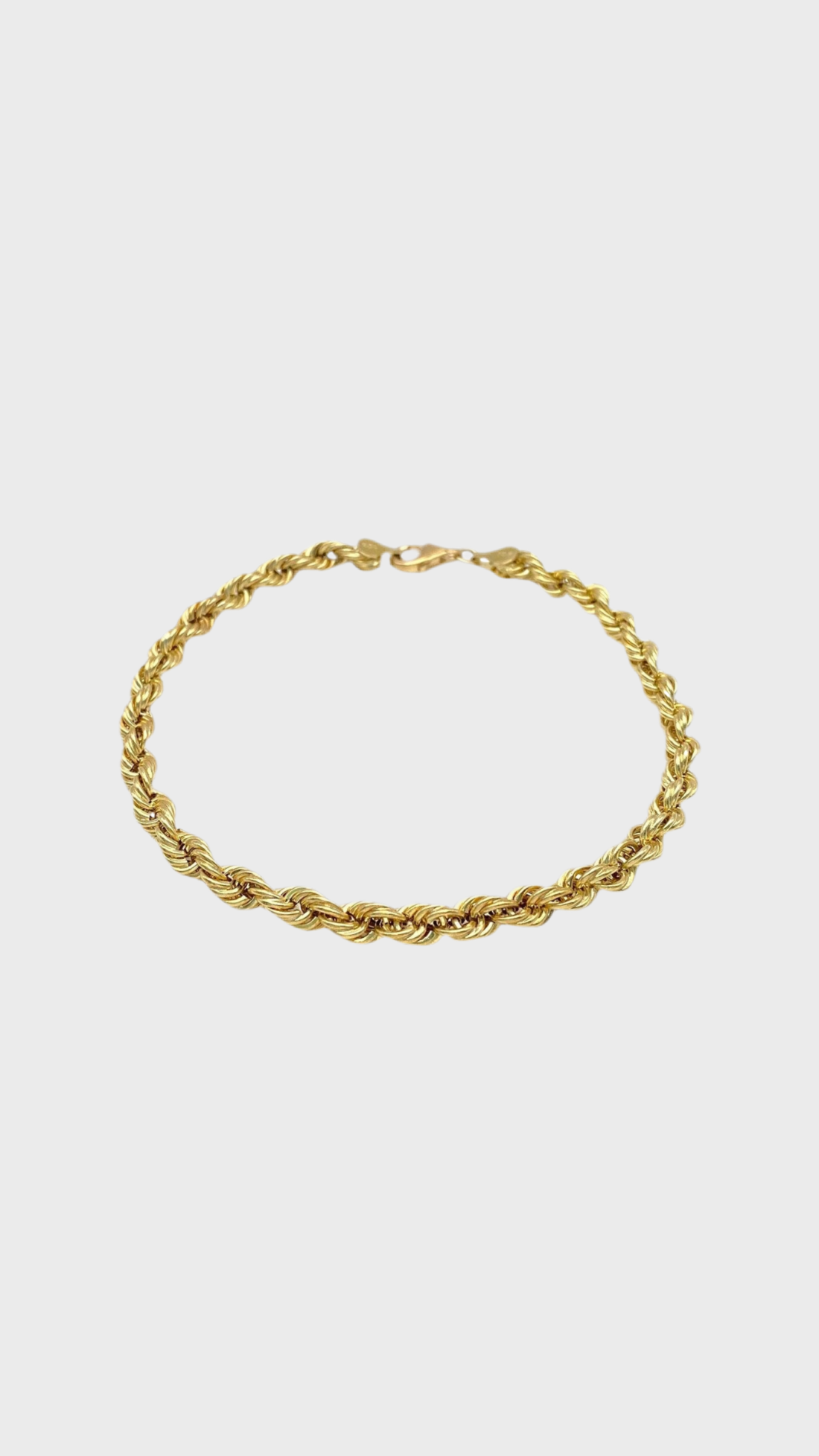 Rope gold bracelet 4mm