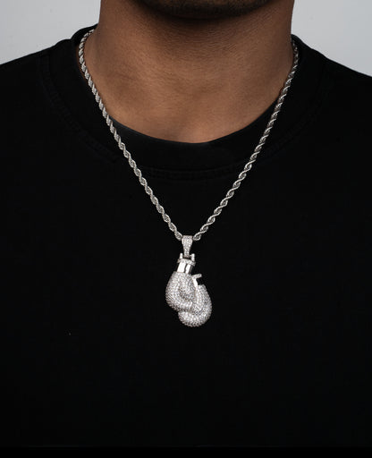 Silver Boxing Gloves