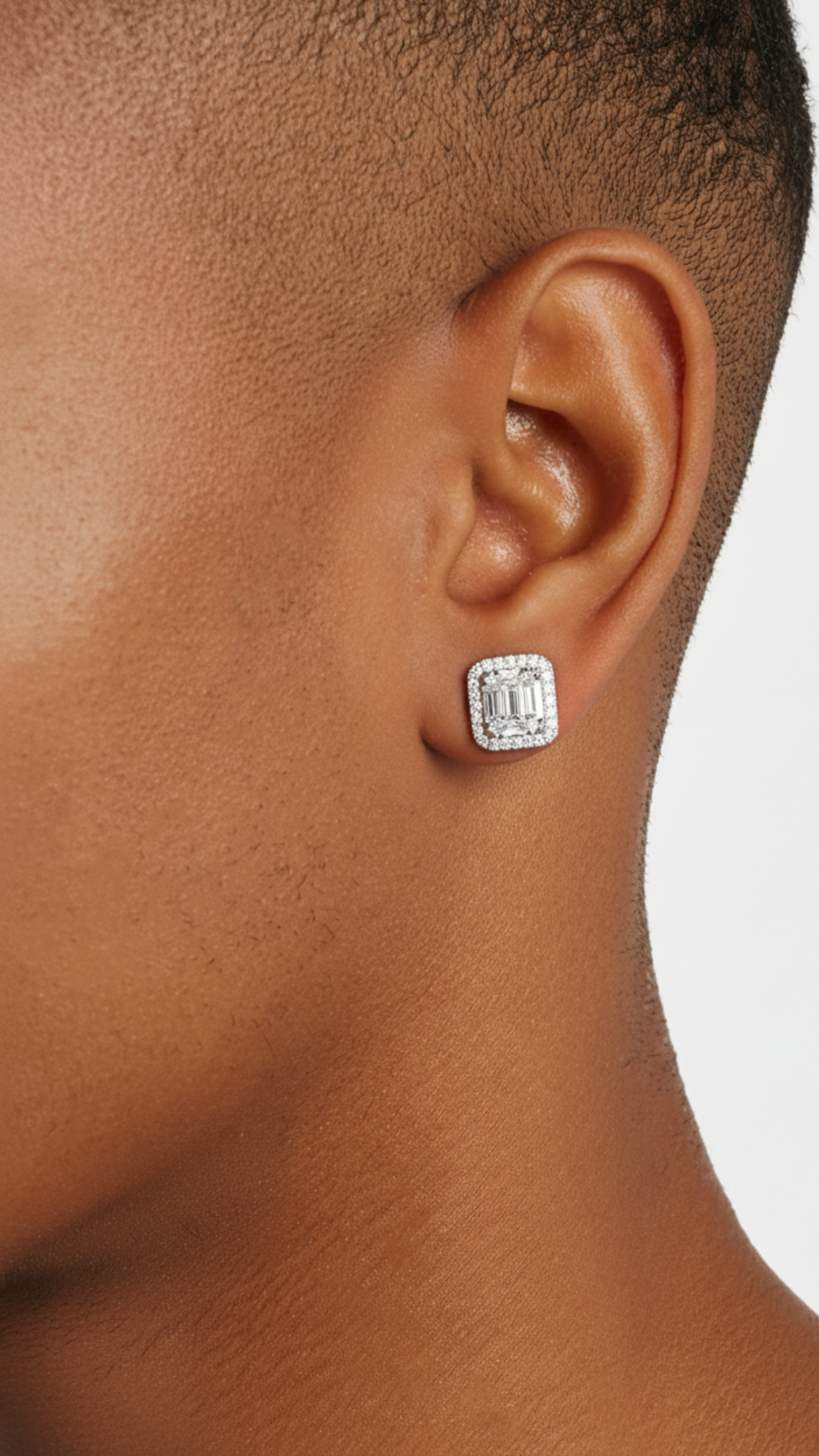 square earring Baguette