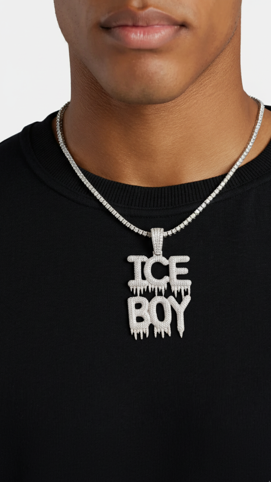 Frosted Letters Pendant