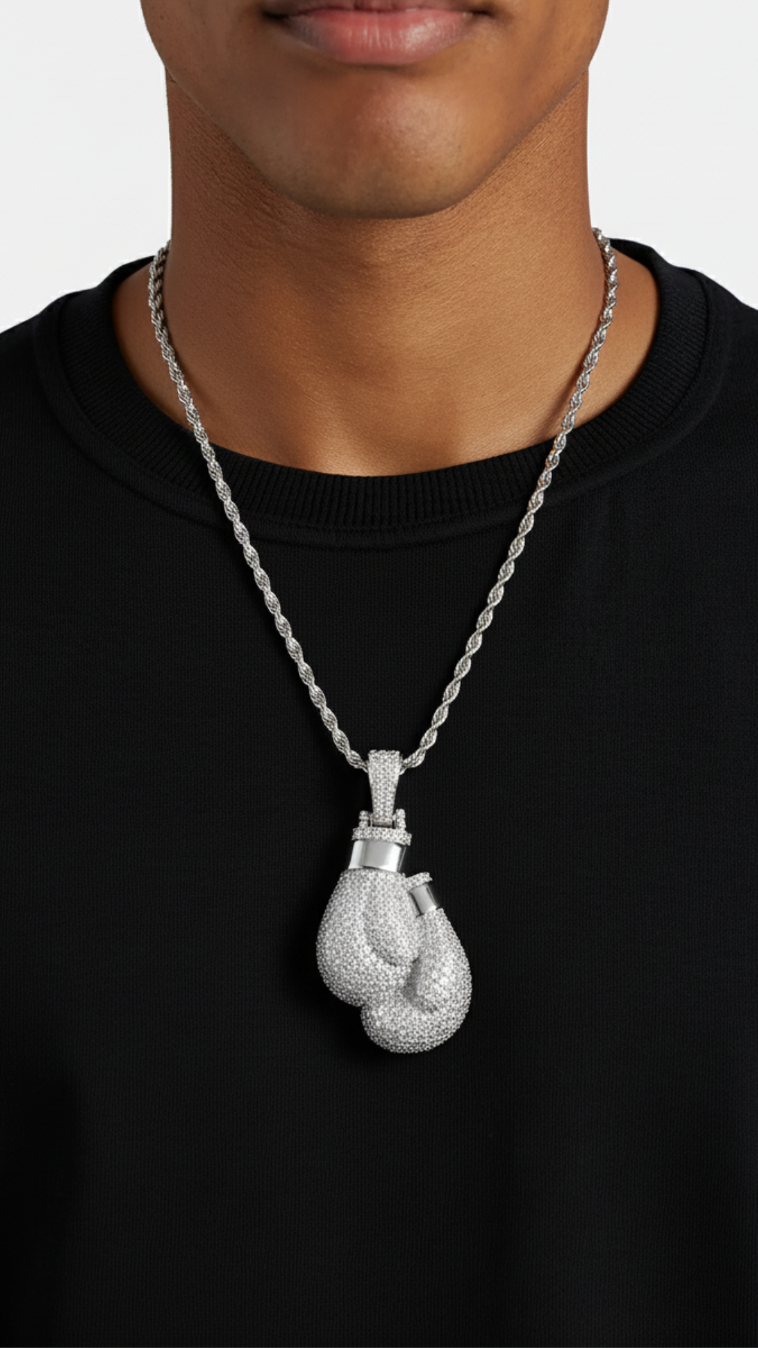Silver Boxing Gloves