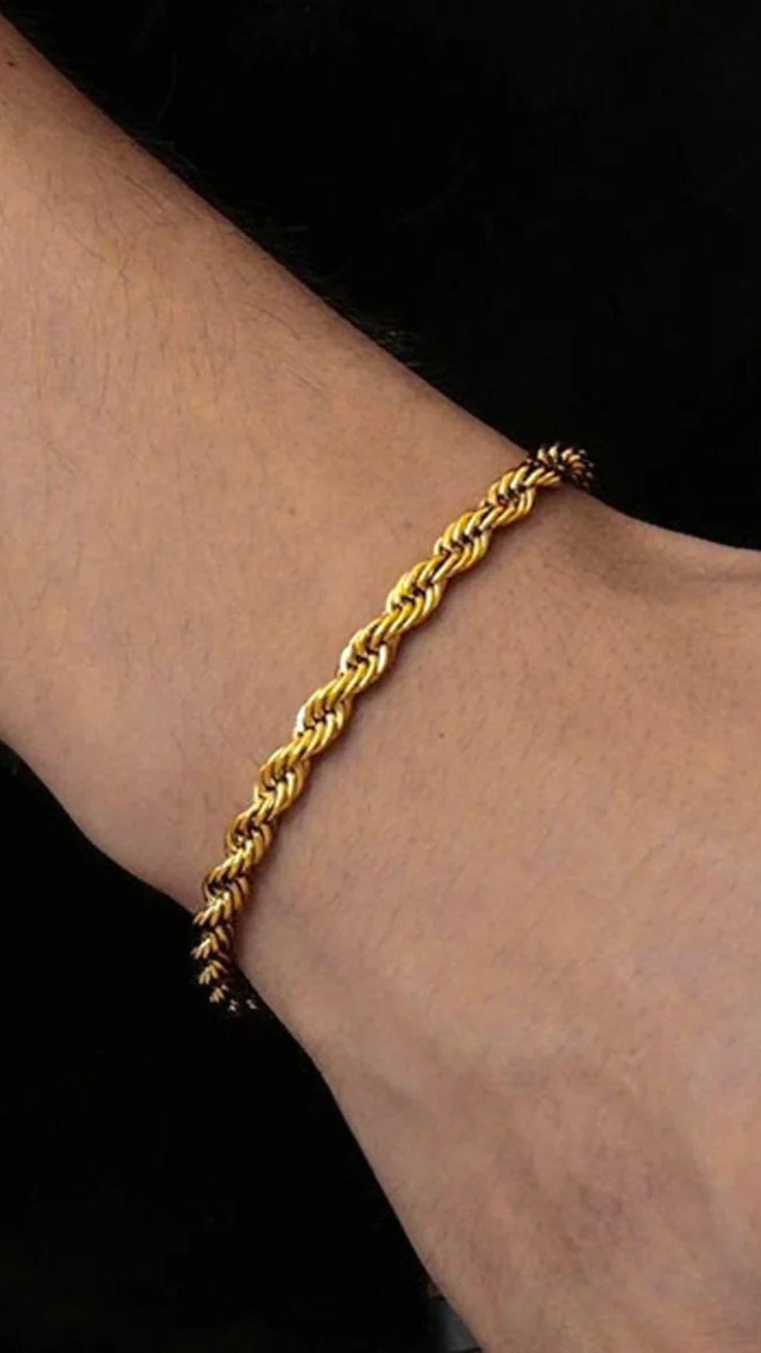 Rope gold bracelet 4mm