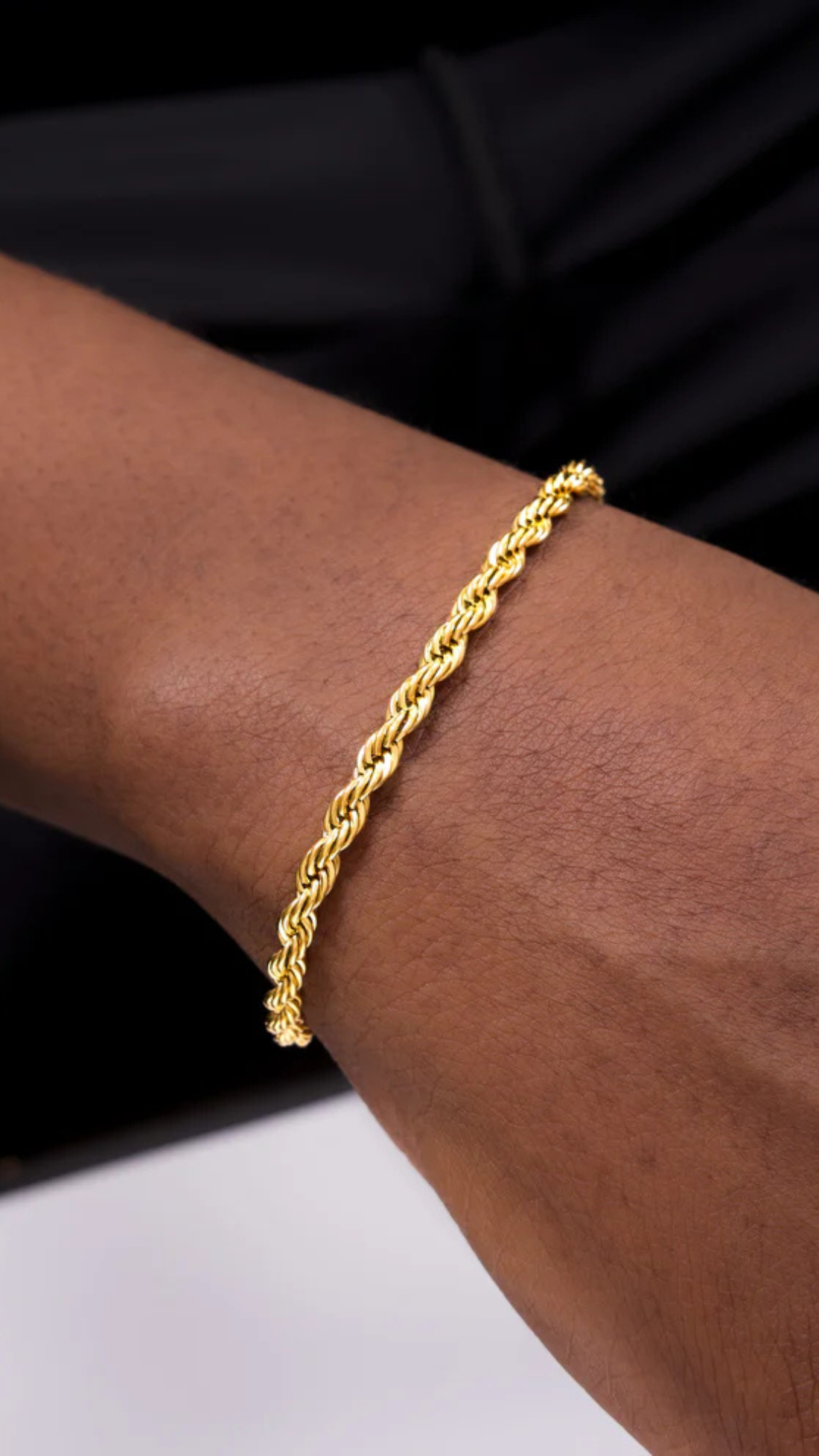Rope gold bracelet 3mm 