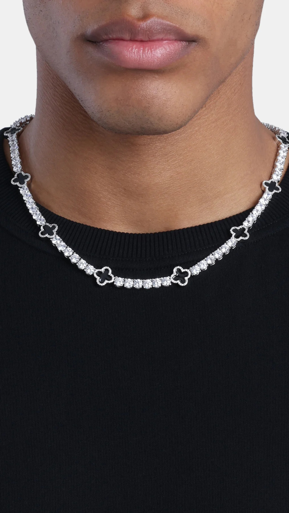 Black clover necklace