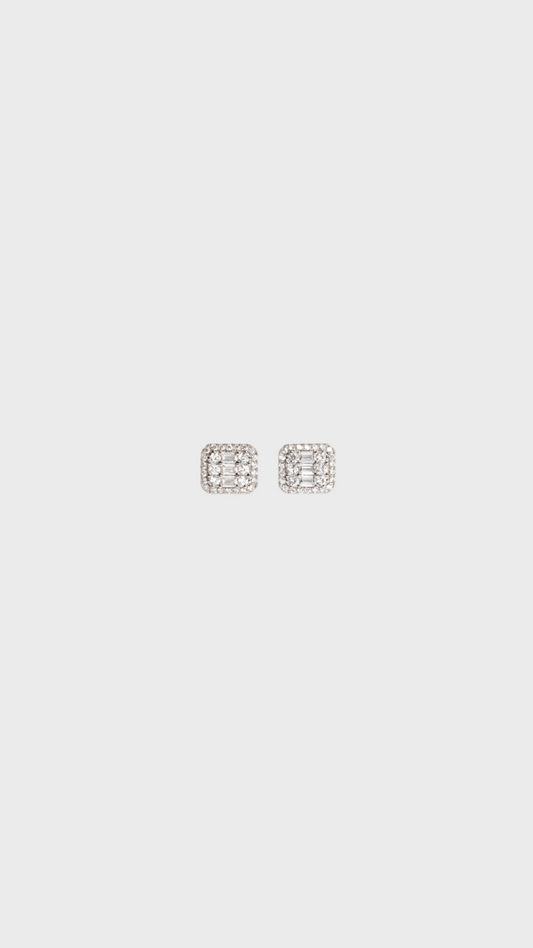 square earring Baguette