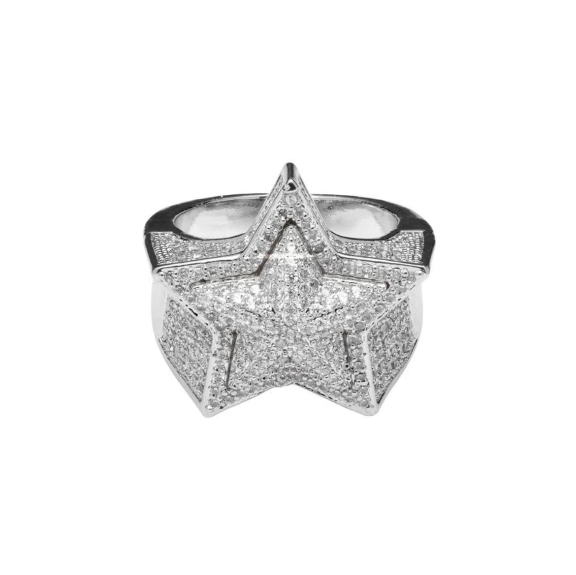 Star signet ring Argent 925