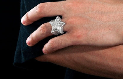 Star signet ring Argent 925