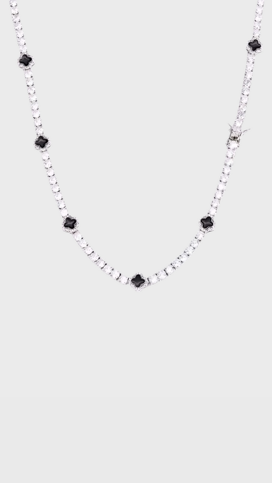 Black clover necklace