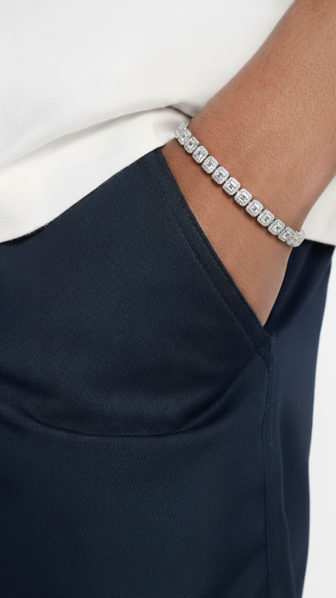 square link bracelet Vvs1